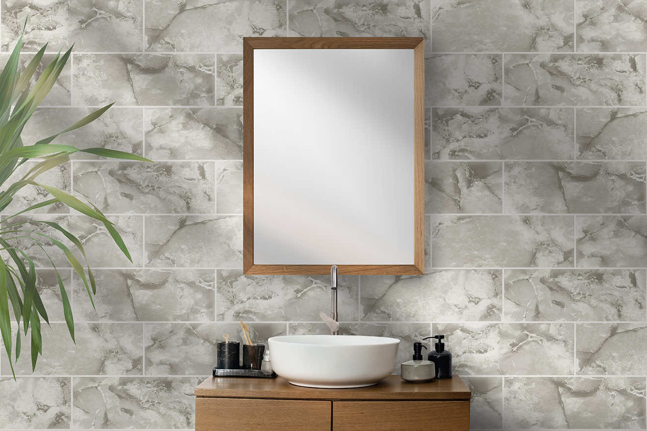 Odeon Tile Wallpaper - Neutral - Holden Décor - 89392Wallpaper199