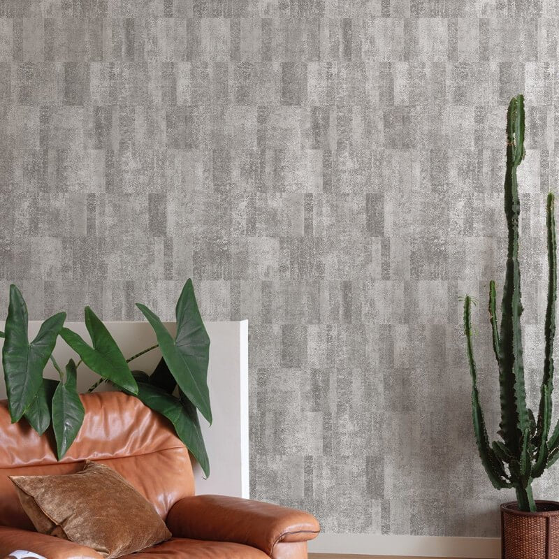 Omaru Blocks Texture Wallpaper - Grey - Grandeco - A69404Wallpaper199