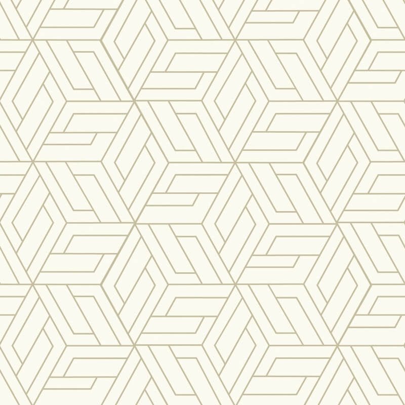 Omaru Cobra Geometric Metallic Wallpaper - White/Gold - Grandeco - A67301Wallpaper199