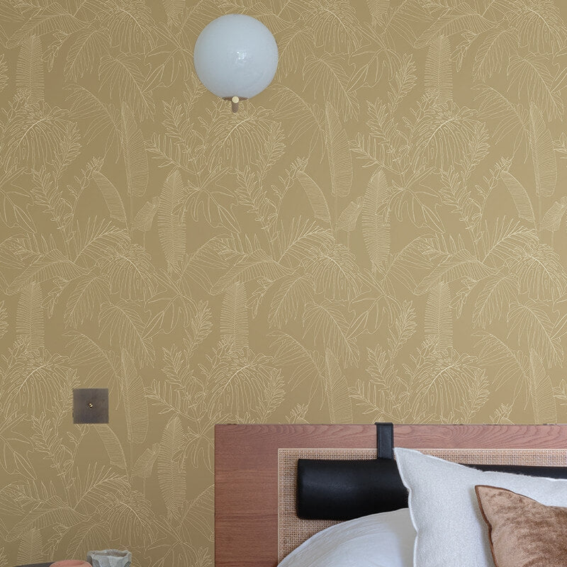 Omaru Galapalos Tropical Leaves Wallpaper - Beige - Grandeco - A69302Wallpaper199