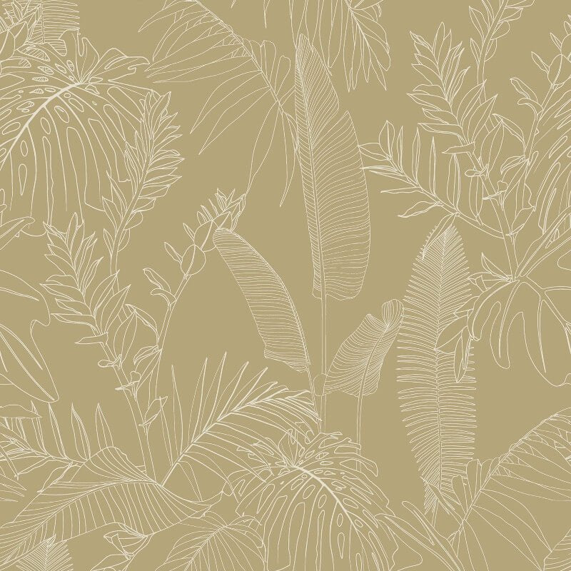 Omaru Galapalos Tropical Leaves Wallpaper - Beige - Grandeco - A69302Wallpaper199