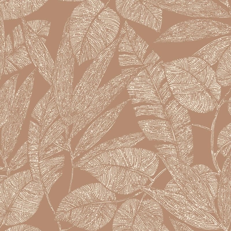 Omaru Lorena Leaves Wallpaper - Ochre - Grandeco - A69502Wallpaper199