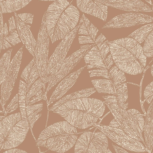 Omaru Lorena Leaves Wallpaper - Ochre - Grandeco - A69502Wallpaper199