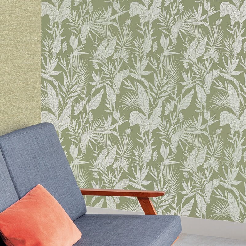 Omaru Lucia Forest Metallic Wallpaper - Green - Grandeco - A71102Wallpaper199