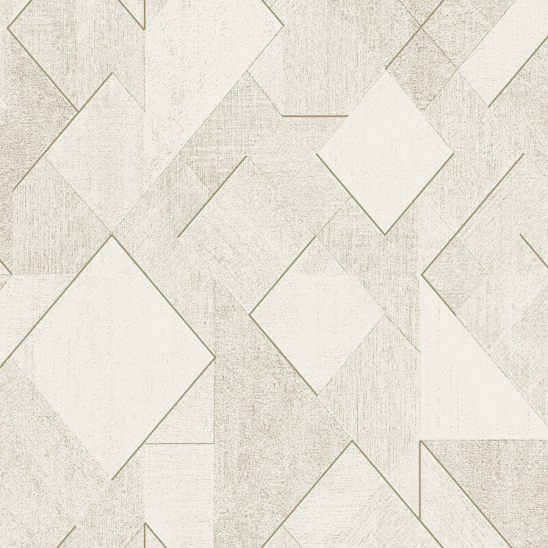 Omaru Morena Geometric Glitter Wallpaper - White/Cream - Grandeco - A72001Wallpaper199