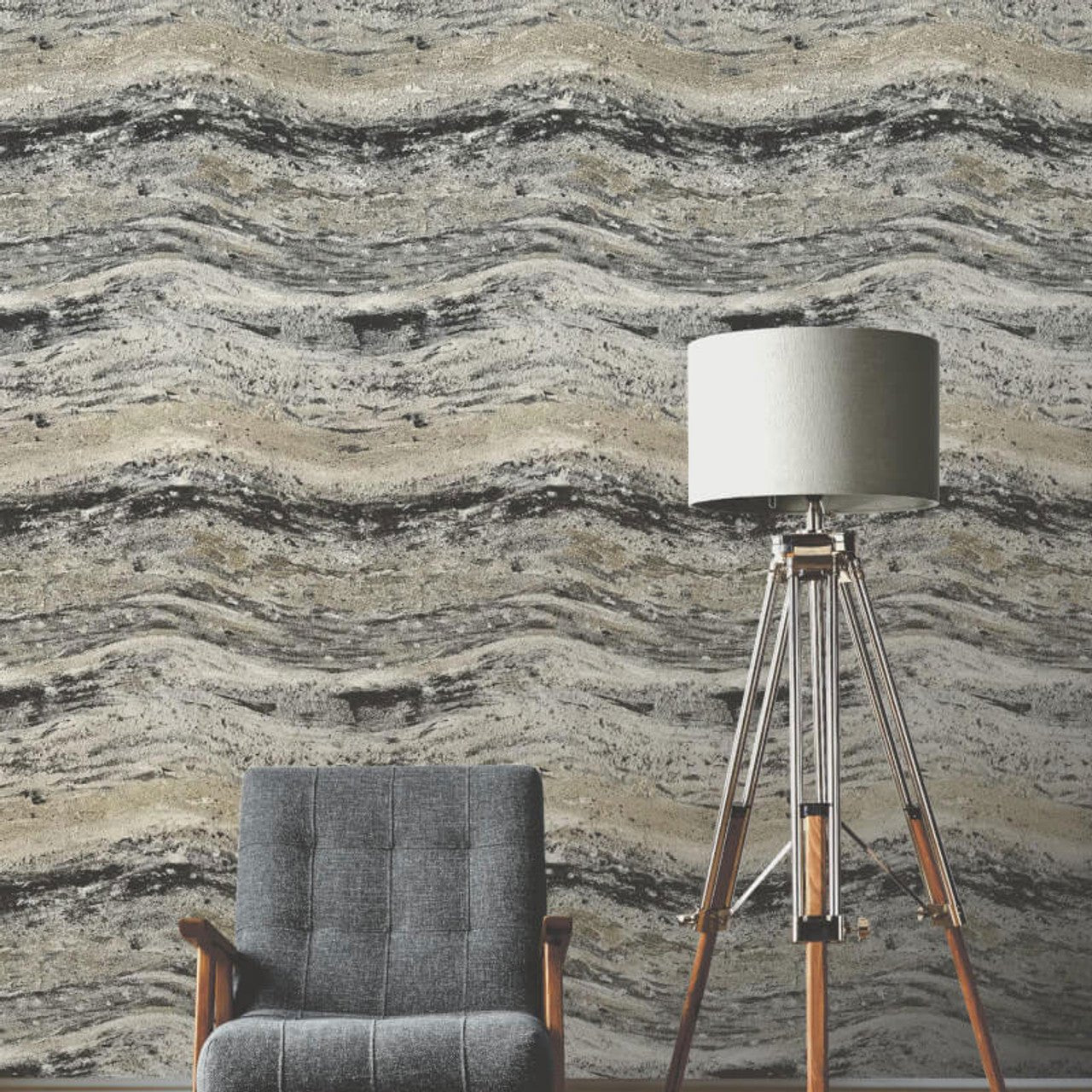 Onyx Avant - Garde Wallpaper - Natural & Gold - Rasch - 519228Wallpaper199
