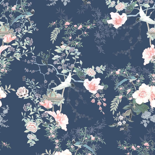 Ophelia Floral Wallpaper - Navy Blue - Lipsy London - 144080Wallpaper199