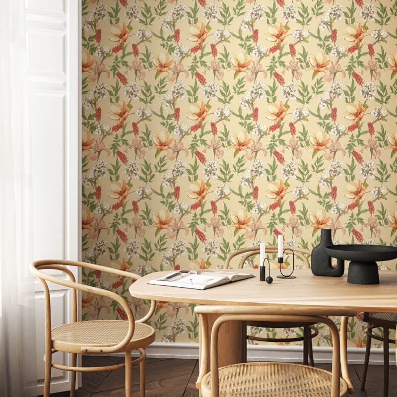 Orchid Bloom Wallpaper - Amber - Hoopla Walls - HWA1180WWallpaper199