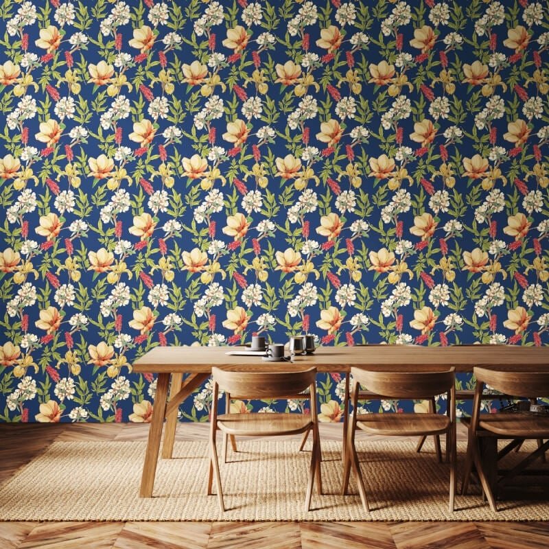 Orchid Bloom Wallpaper - Ginger/Ink - Hoopla Walls - HWA1181WWallpaper199