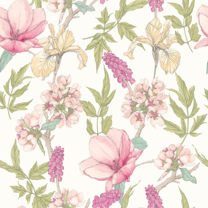 Orchid Bloom Wallpaper - Sweet Pea - Hoopla Walls - HWA1177WWallpaper199
