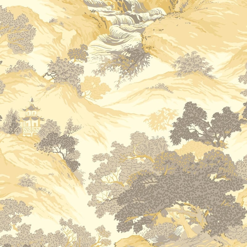 Oriental Landscape Wallpaper - Yellow - Crown - M1192Wallpaper199