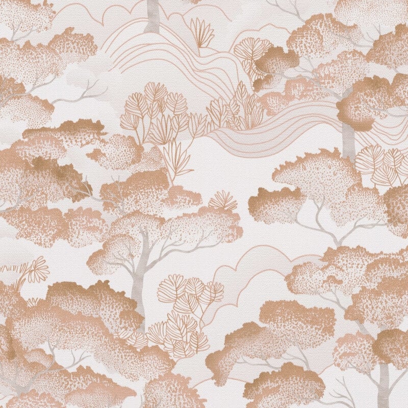 Oriental Trees Metallic Wallpaper - Beige/Silver - Elle Decoration - 10448 - 13Wallpaper199