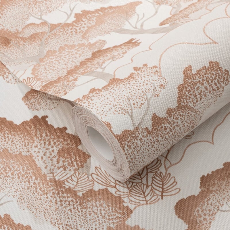Oriental Trees Metallic Wallpaper - Beige/Silver - Elle Decoration - 10448 - 13Wallpaper199