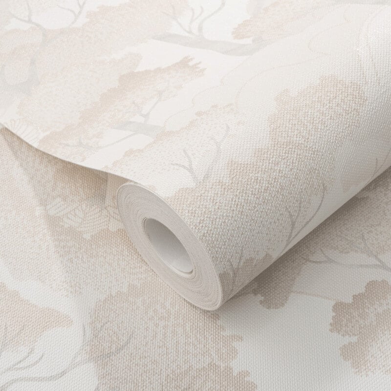 Oriental Trees Metallic Wallpaper - Cream/Silver - Elle Decoration - 10448 - 14Wallpaper199