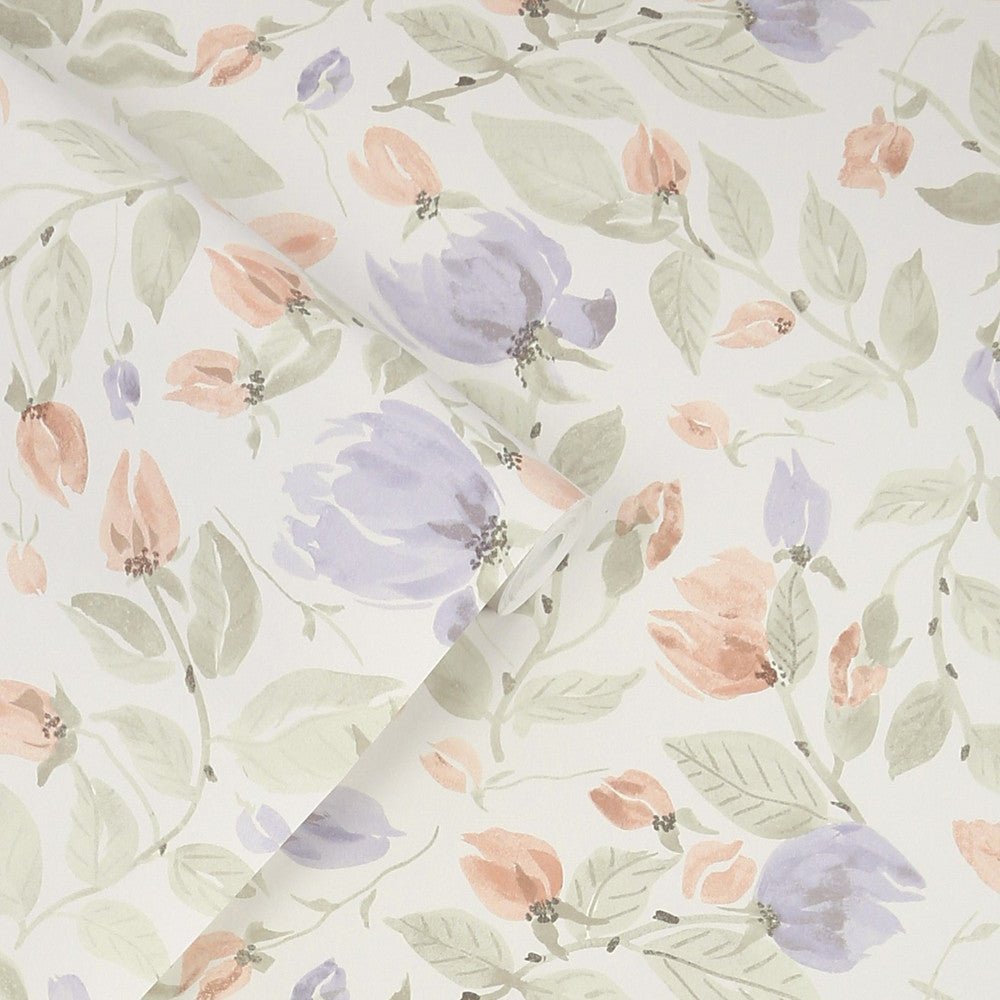 Orisia Peony Wallpaper - Pale Sage Green - Laura Ashley - 122761Wallpaper199