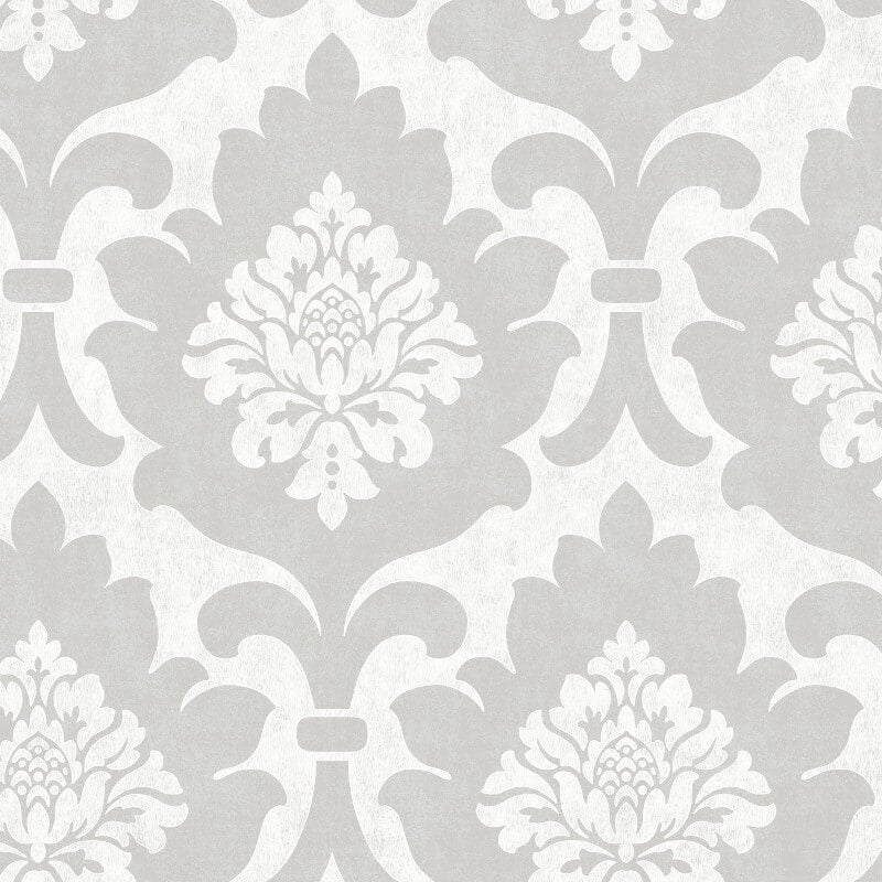 Osbourne Damask Wallpaper - Silver - SK Filson - DE41843Wallpaper199