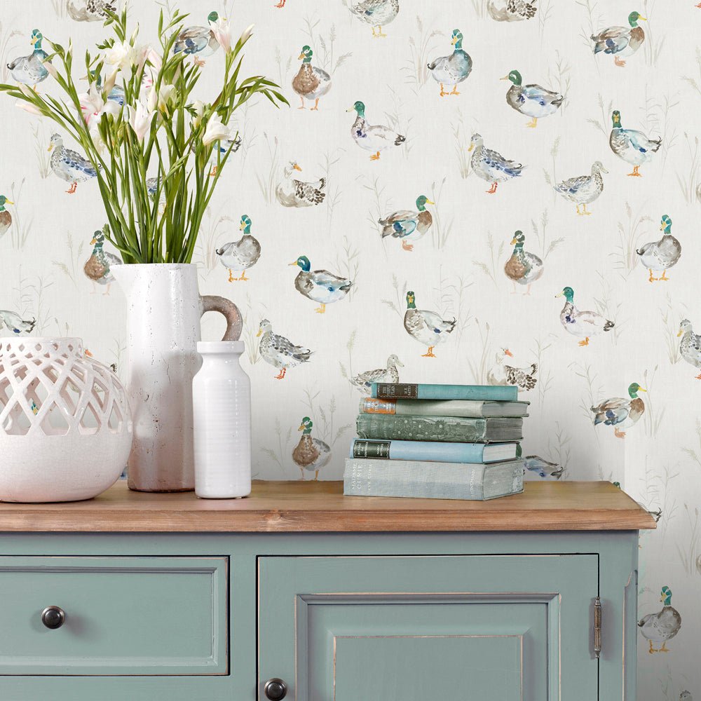 Paddling Ducks Wallpaper - Cream - Voyage Maison - PADDLIN/WPO/CREWallpaper199