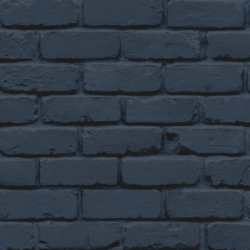 Painted Brick Wallpaper - Navy - Fine Décor - FD43602Wallpaper199