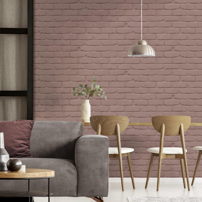 Painted Brick Wallpaper - Pink - Fine Décor - FD43601Wallpaper199