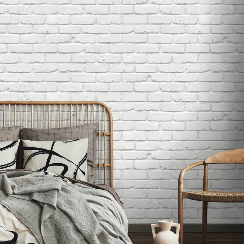 Painted Brick Wallpaper - White - Fine Décor - FD43600Wallpaper199