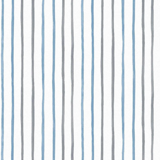 Painterly Stripe Wallpaper - Blue - Laura Ashley - 119863Wallpaper199