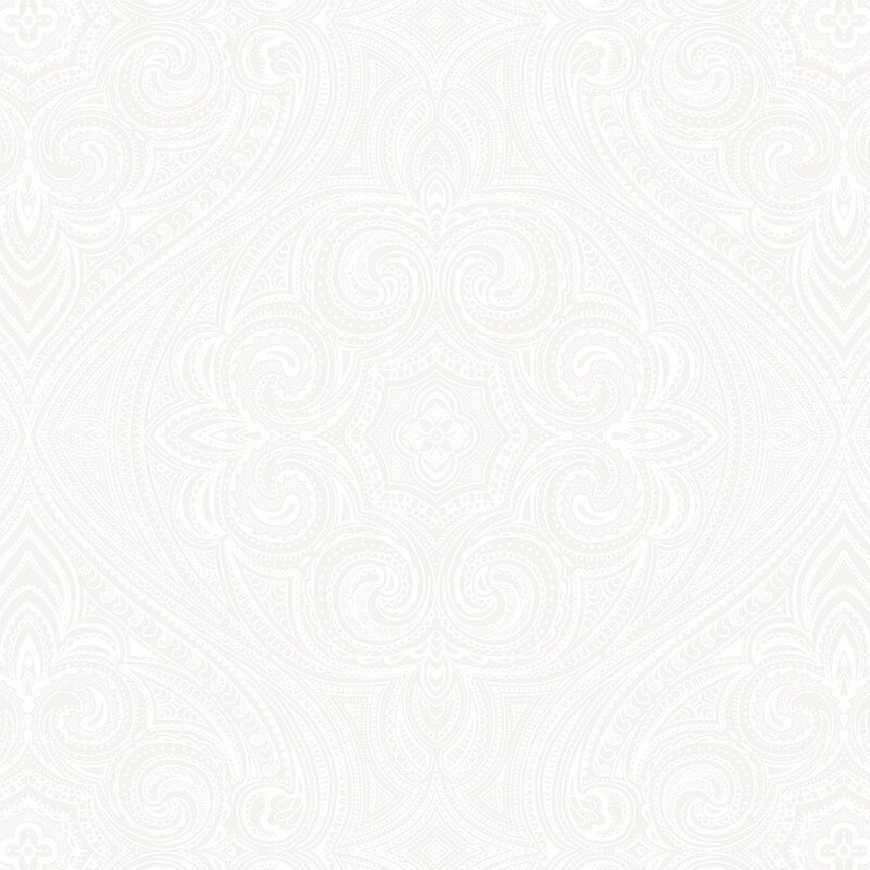 Paisley Motif Wallpaper - White - SK Filson - DE41852Wallpaper199