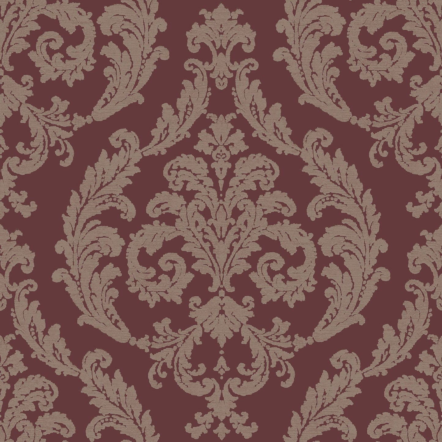 Palazzo Damask Wallpaper - Gold / Claret - Galerie - G67611Wallpaper199