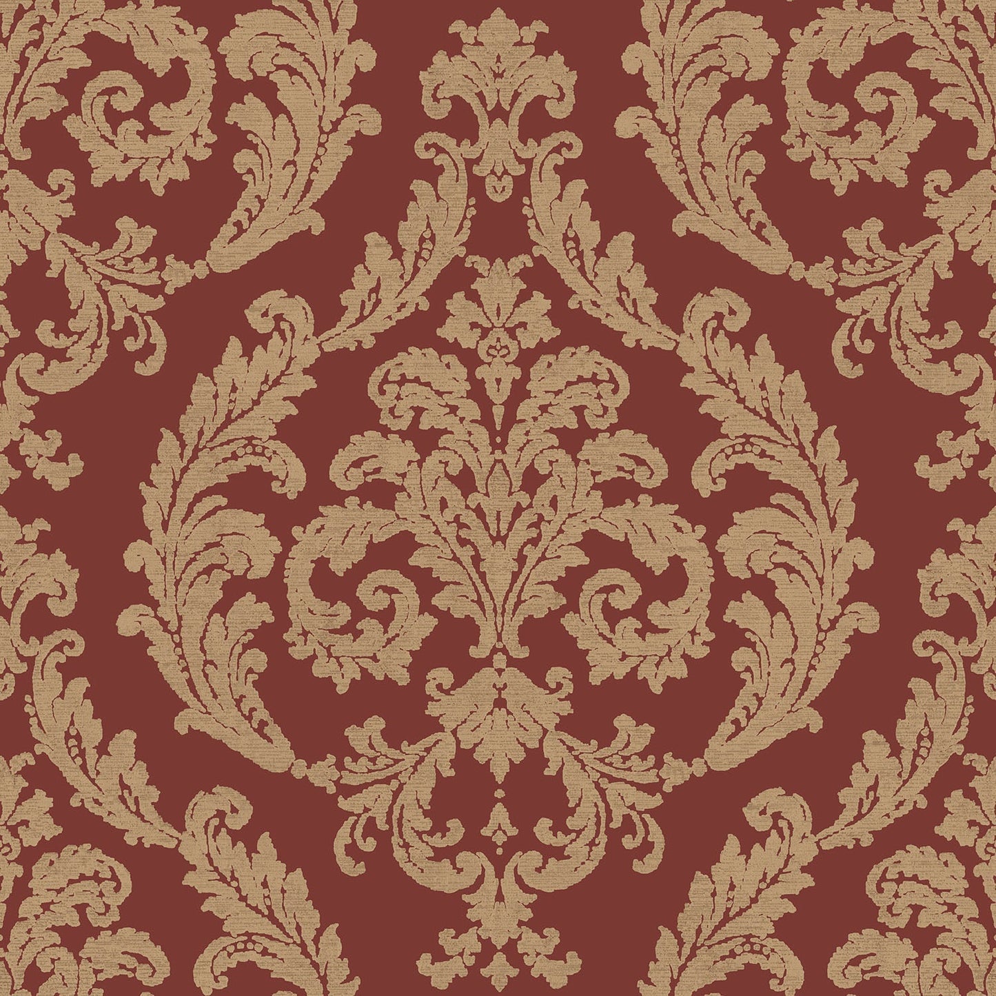 Palazzo Damask Wallpaper - Red / Gold - Galerie - G67612Wallpaper199