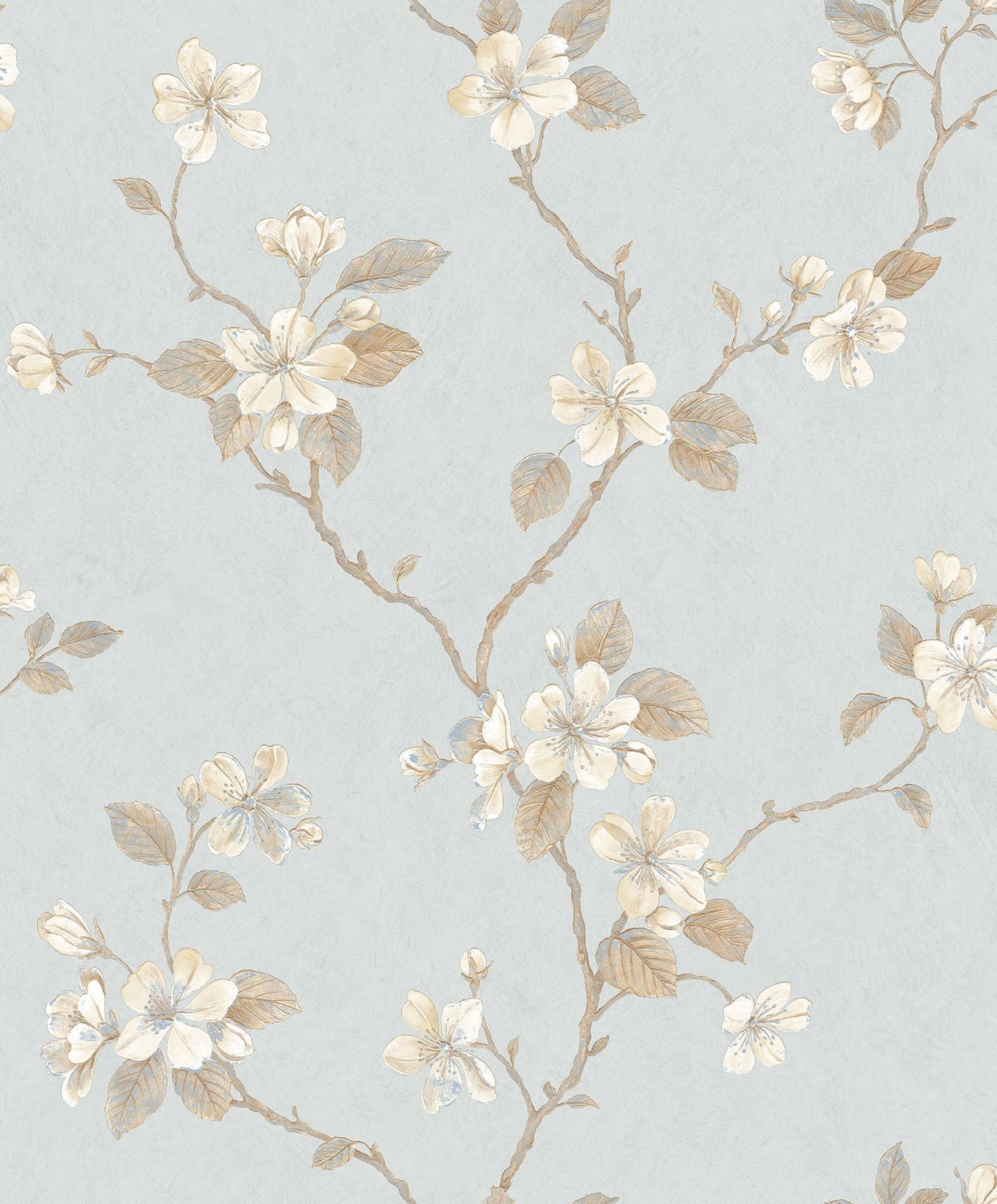 Palazzo Floral Bushes Wallpaper - Blue / Cream / Beige - Galerie - G67617Wallpaper199