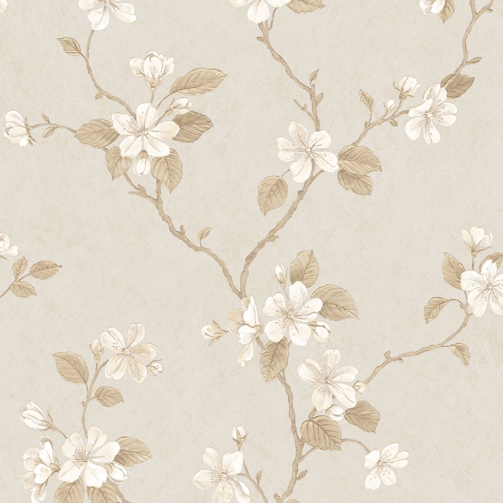 Palazzo Floral Bushes Wallpaper - Cream / Beige - Galerie - G67615Wallpaper199