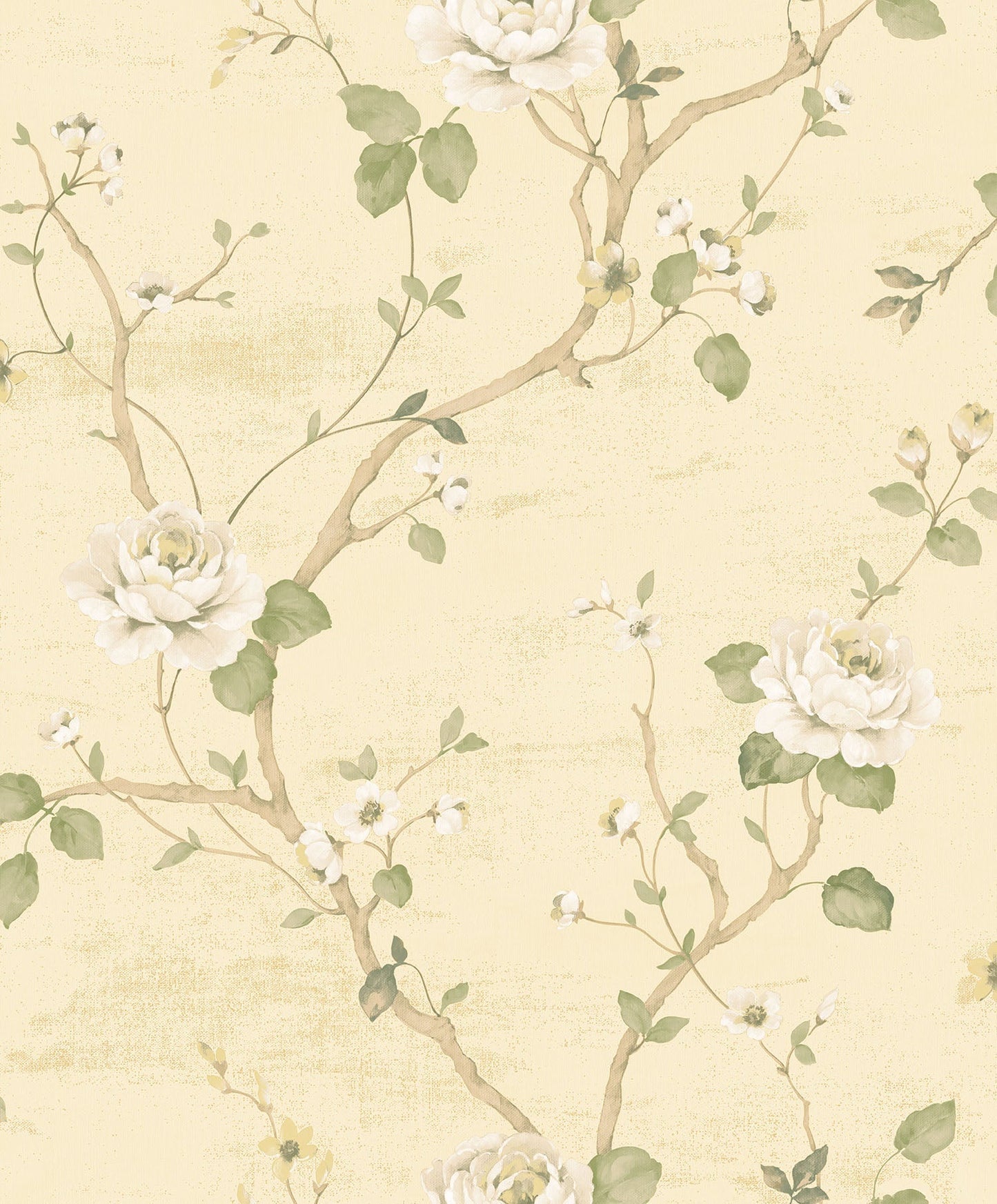 Palazzo Large Floral Wallpaper - Green / Cream - Galerie - G67602Wallpaper199