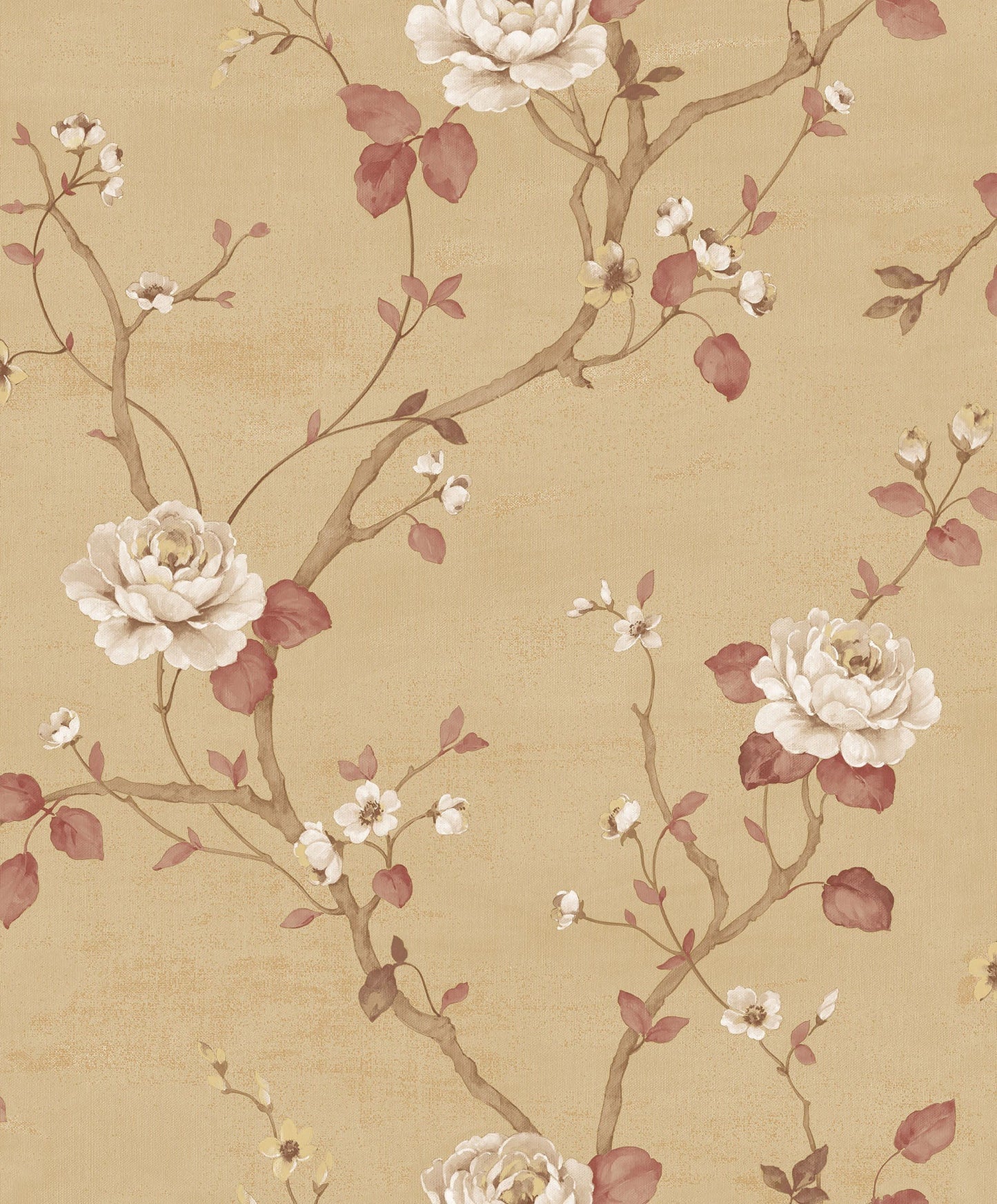 Palazzo Large Floral Wallpaper - Red / Cream / Beige - Galerie - G67604Wallpaper199