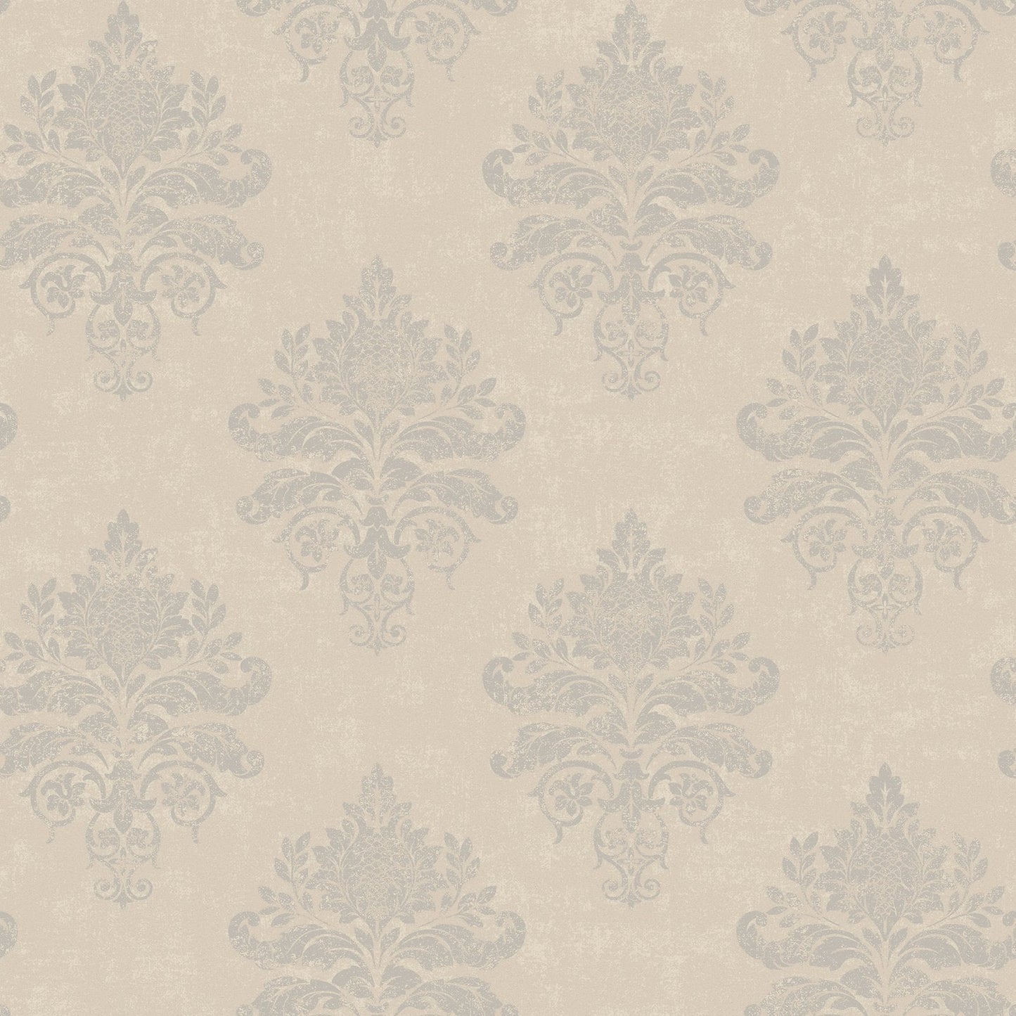Palazzo Medallion Damask Wallpaper - Beige / Cream / Gold - Galerie - G68668Wallpaper199