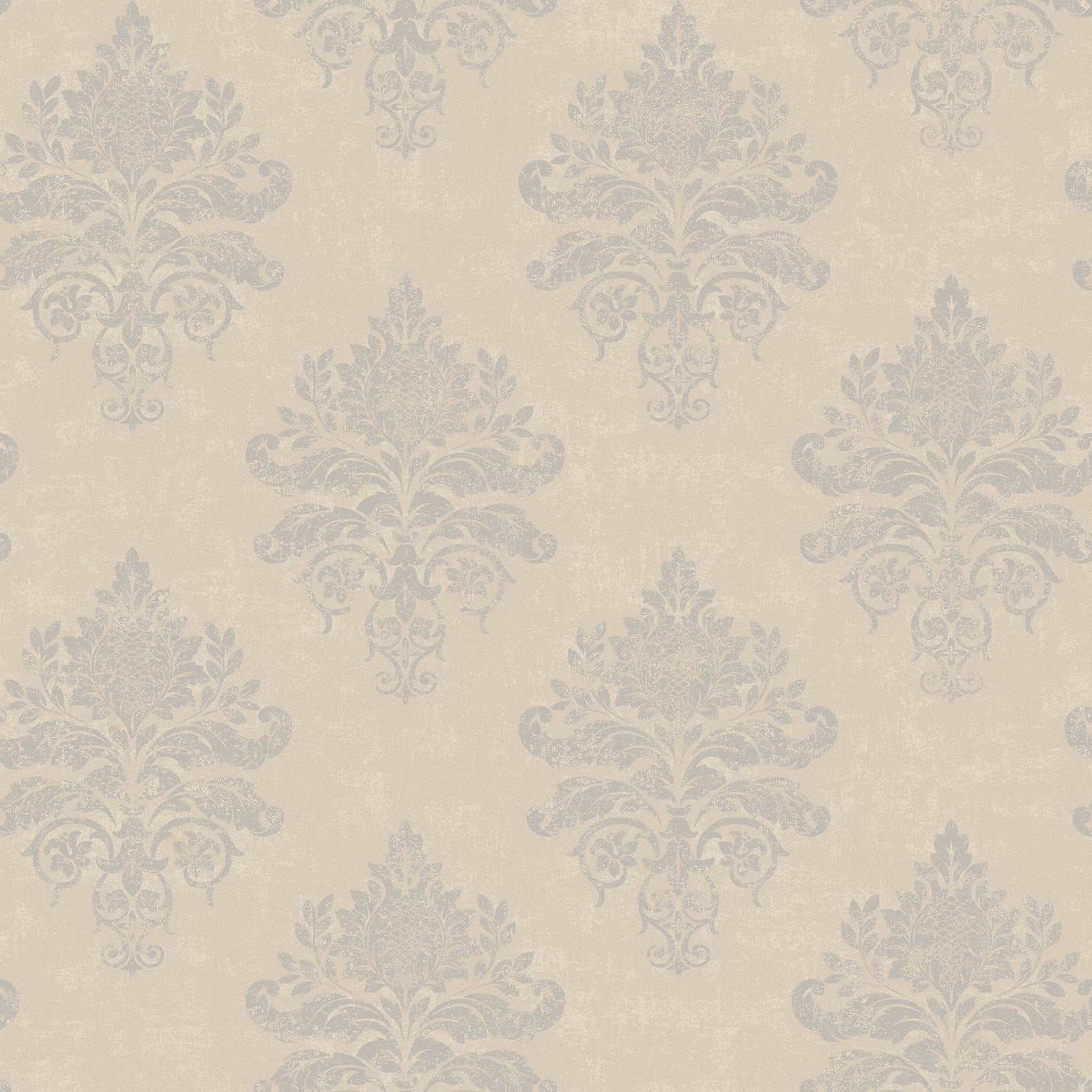 Palazzo Medallion Damask Wallpaper - Beige / Cream / Gold - Galerie - G68668Wallpaper199