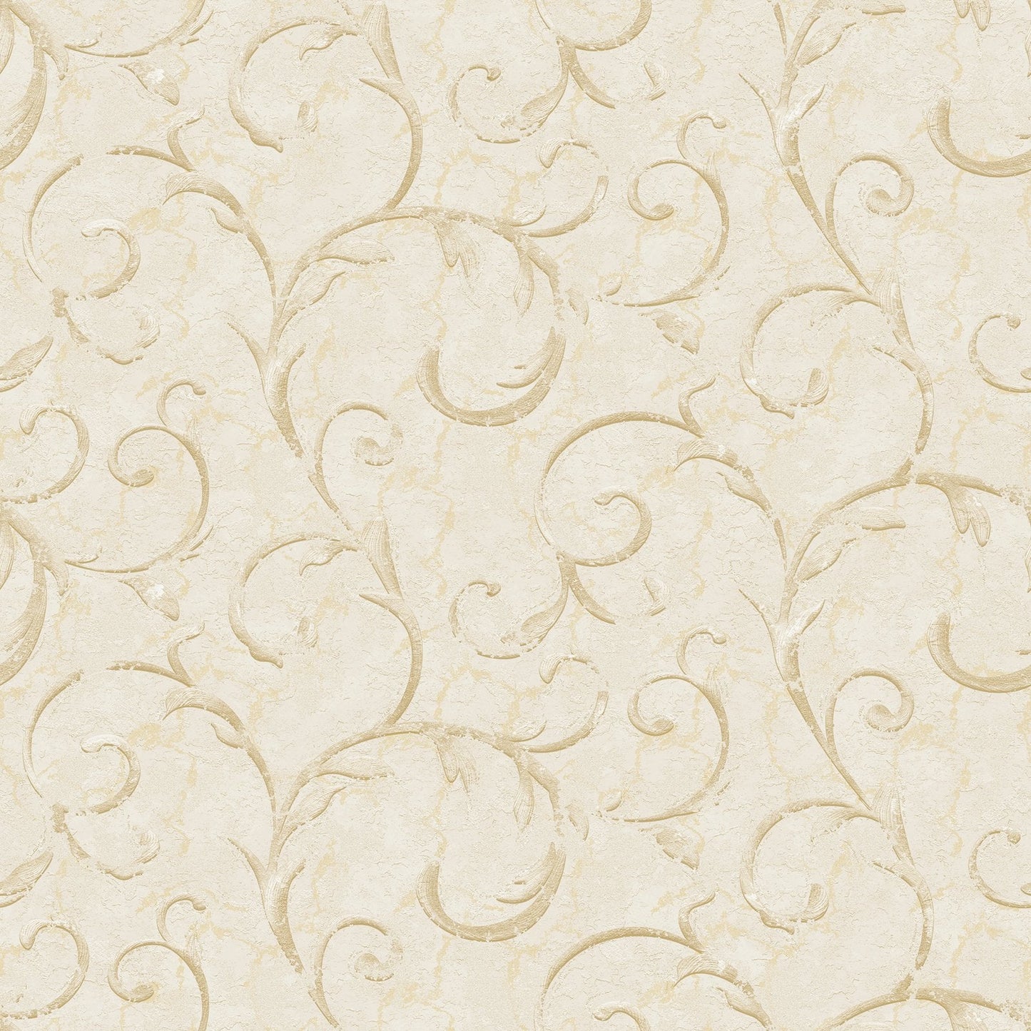 Palazzo Scroll Wallpaper - Cream / Beige / Gold - Galerie - G68673Wallpaper199