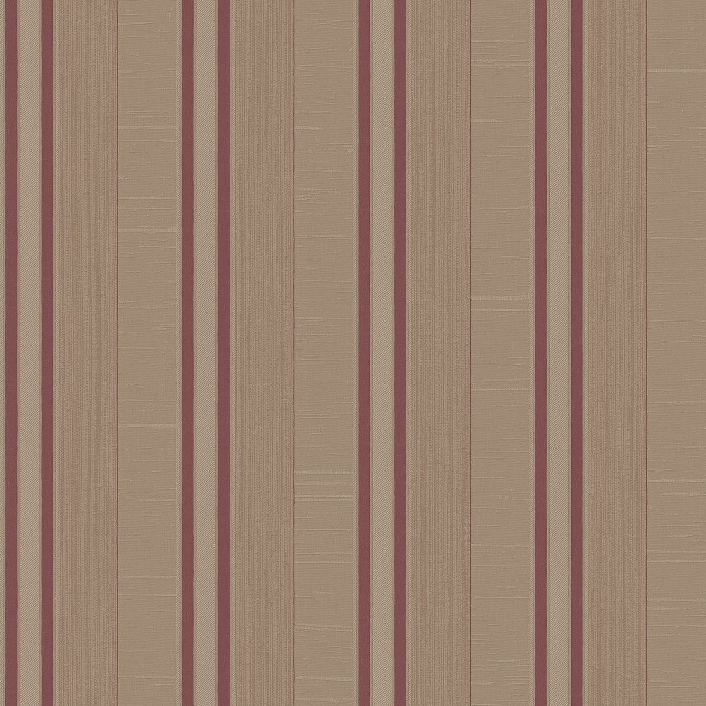 Palazzo Striped Wallpaper - Claret / Dark Beige - Galerie - G67626Wallpaper199