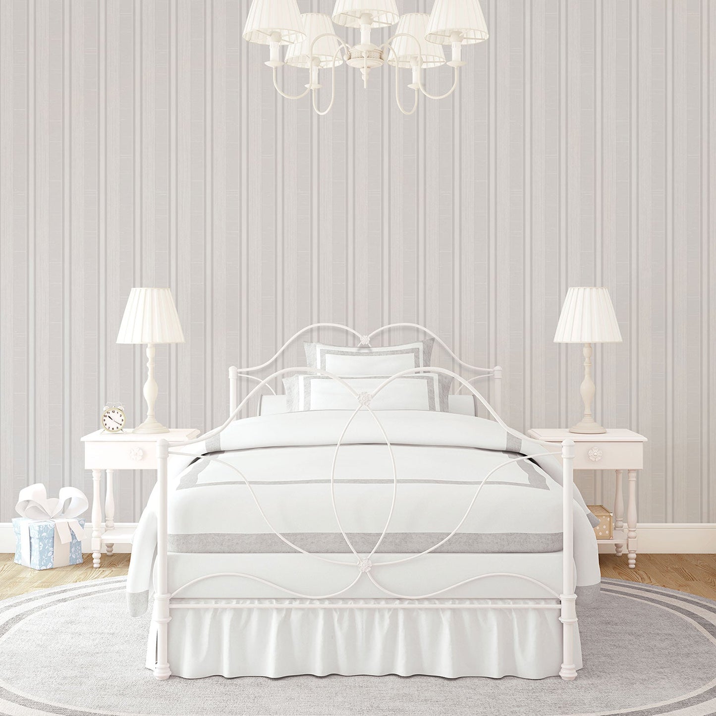 Palazzo Striped Wallpaper - Grey - Galerie - G67621Wallpaper199