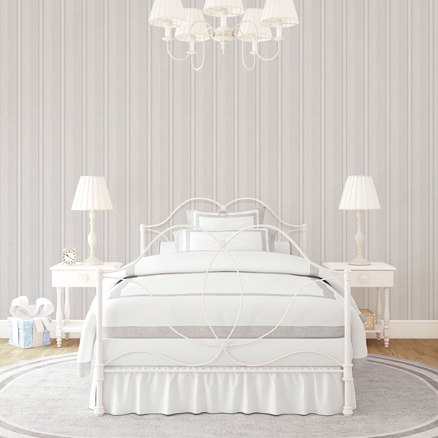 Palazzo Striped Wallpaper - Grey - Galerie - G67621Wallpaper199