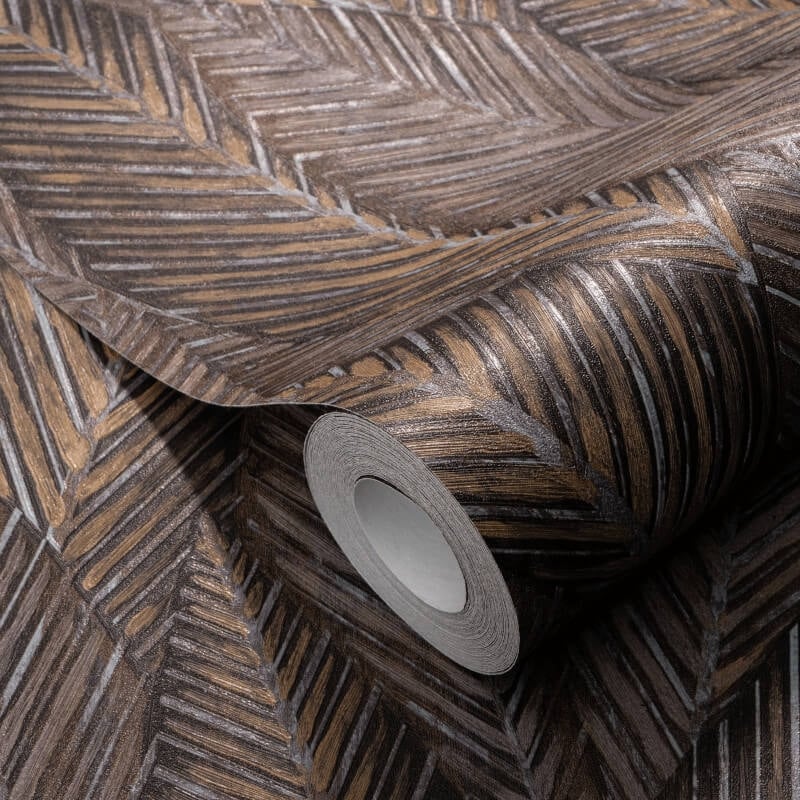 Palm Leaves Foliage Wallpaper - Brown - Erismann - 10391 - 11Wallpaper199