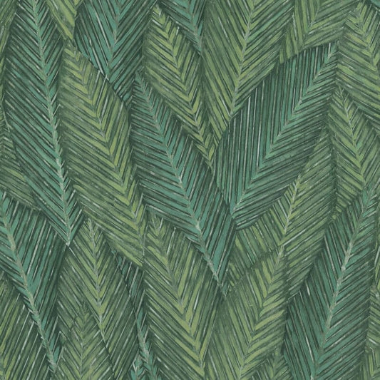 Palm Leaves Foliage Wallpaper - Green - Erismann - 10391 - 07Wallpaper199