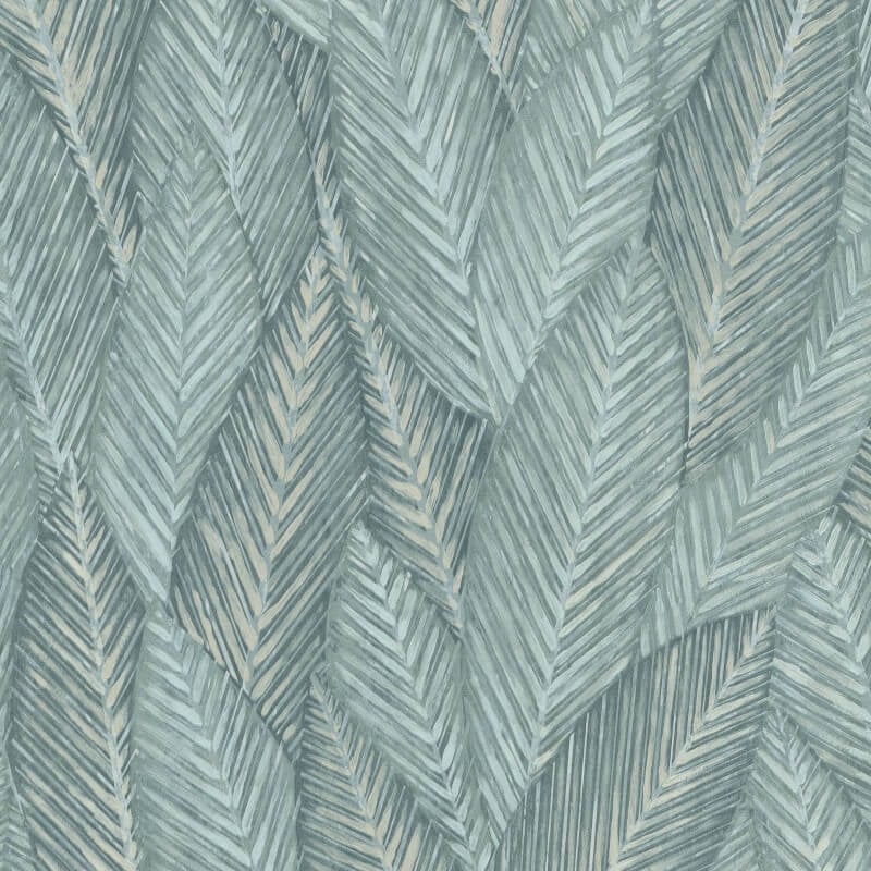 Palm Leaves Foliage Wallpaper - Light Blue - Erismann - 10391 - 35Wallpaper199