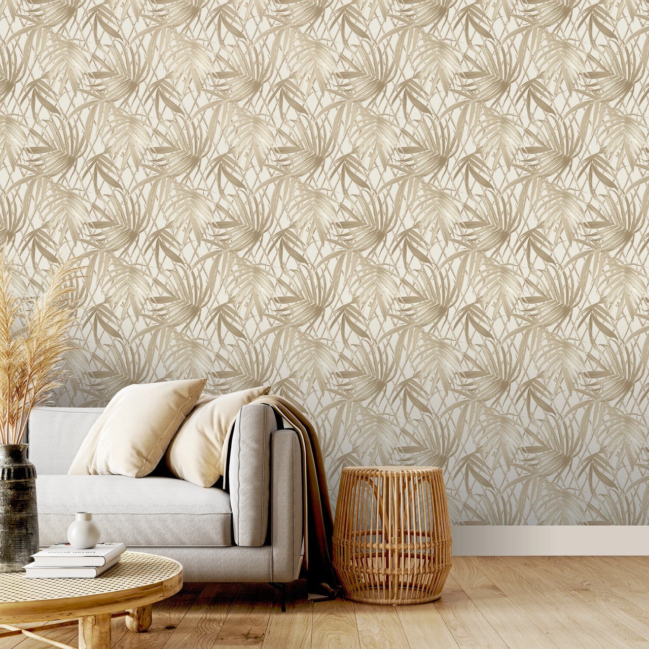 Paradise Palm Vasari Wallpaper - Gold - Rasch - 539578Wallpaper199
