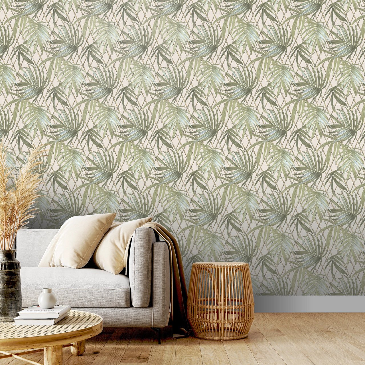Paradise Palm Vasari Wallpaper - Green - Rasch - 539561Wallpaper199