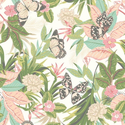 Paradise Wallpaper - French Rose - Hoopla Walls - HWA1189WWallpaper199