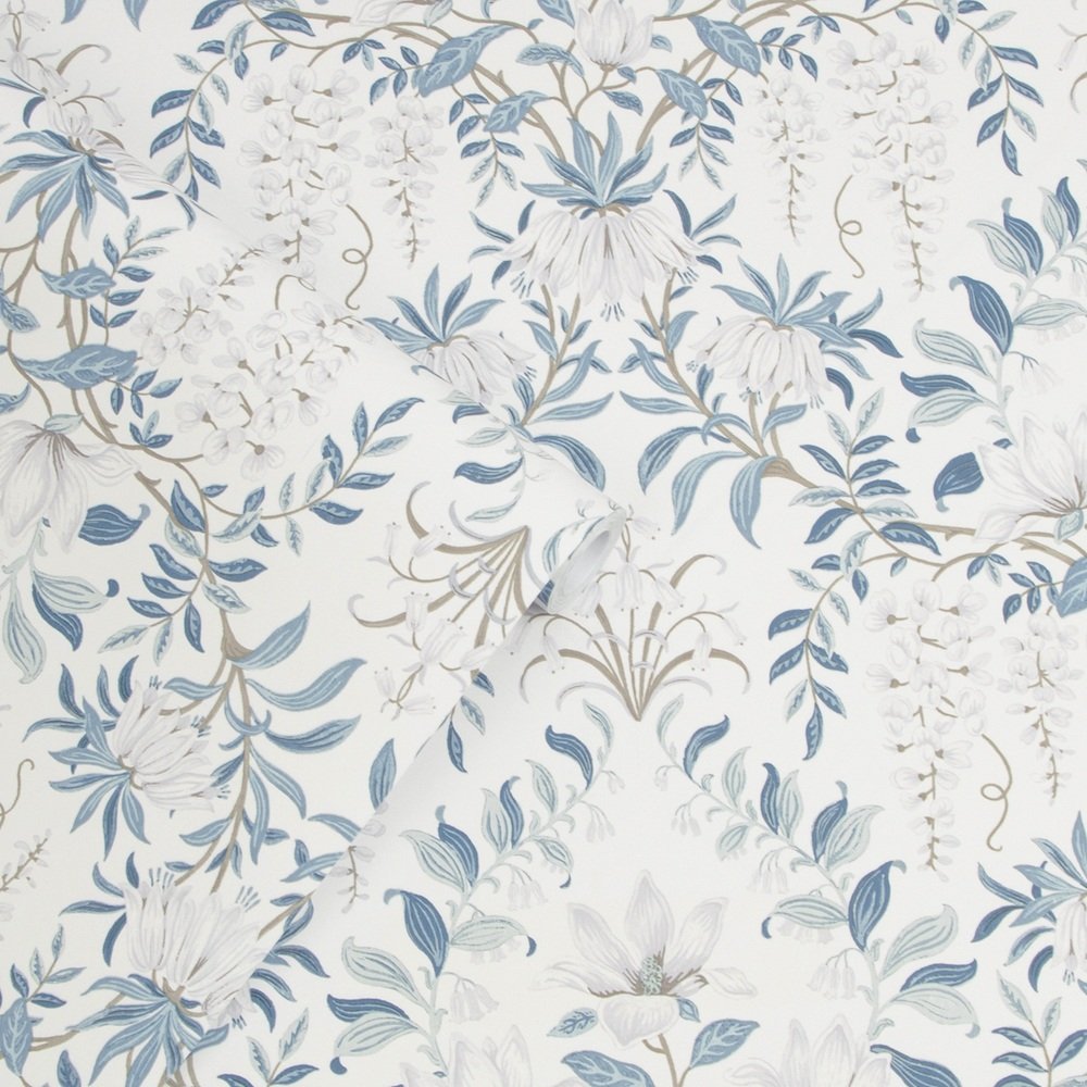 Parterre Wallpaper - Off White/Seaspray - Laura Ashley - 113405Wallpaper199