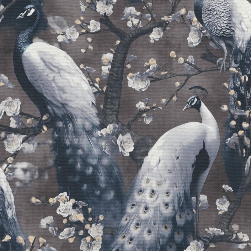 Pavo Peacock Wallpaper - Black - Erismann - 10414 - 15Wallpaper199