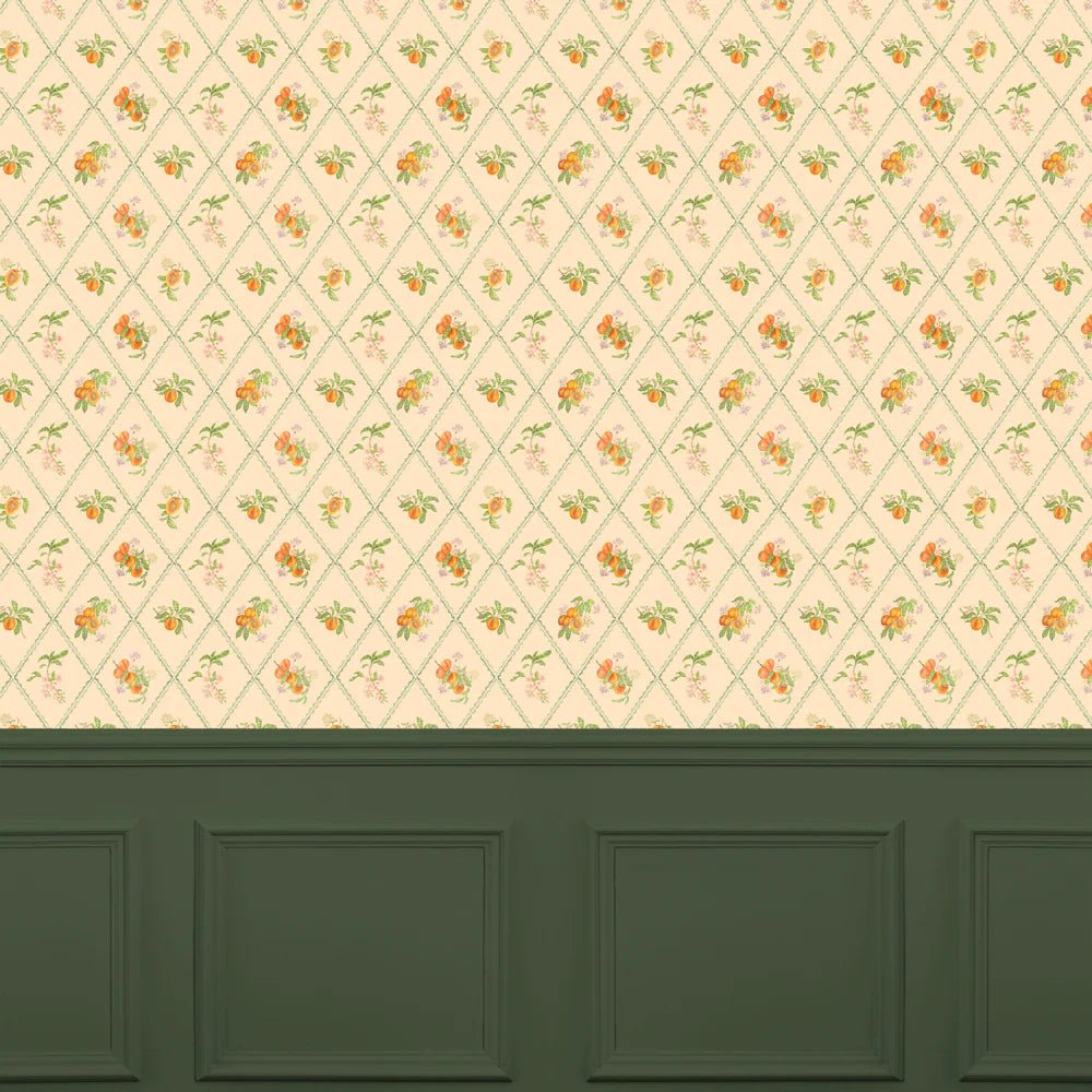 Peach Trellis Wallpaper - Melba - Voyage Maison - PTRELLI/WPO/MELWallpaper199
