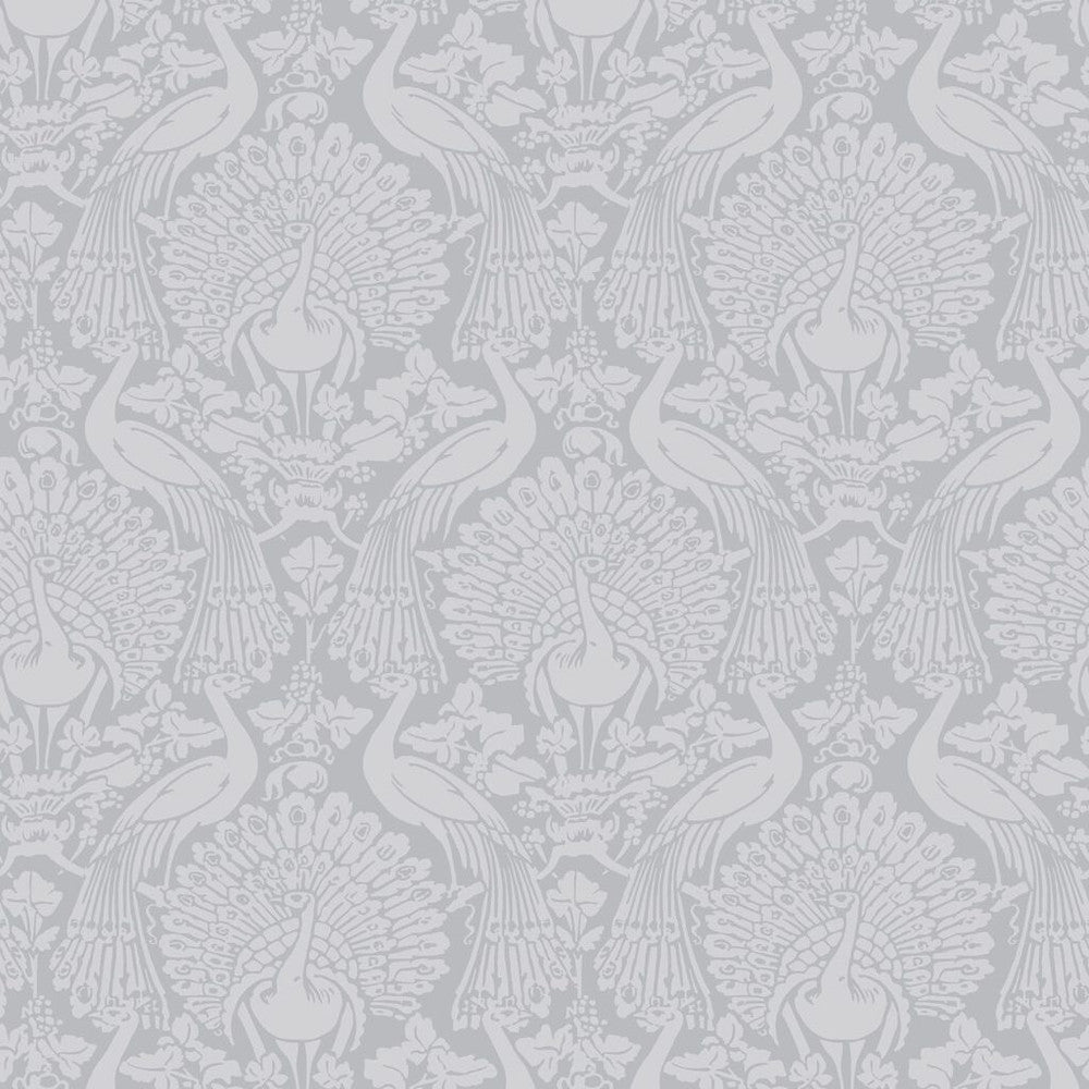 Peacock Damask Wallpaper - Pale Slate - Laura Ashley - 114911Wallpaper199
