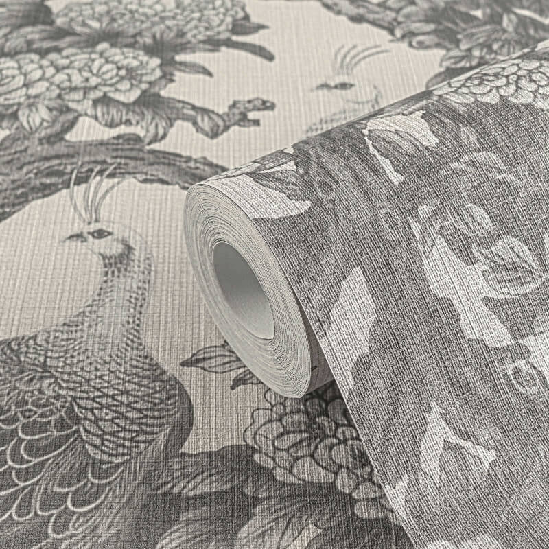 Peacock Garden Wallpaper - Grey/Beige - Michalsky Living - 39982-3Wallpaper199