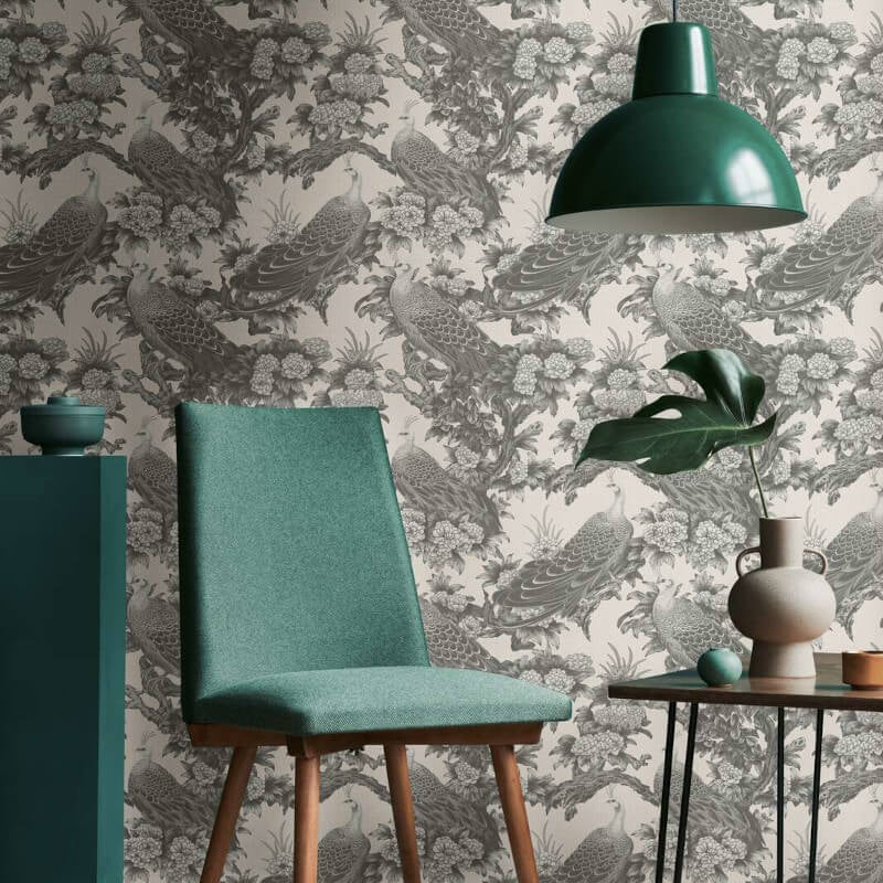 Peacock Garden Wallpaper - Grey/Beige - Michalsky Living - 39982-3Wallpaper199